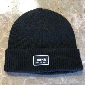 Black ribbed Vans beanie. Practically brand new.